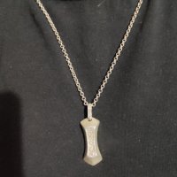 Сребърен синджир с висулка (86), снимка 4 - Колиета, медальони, синджири - 37609317