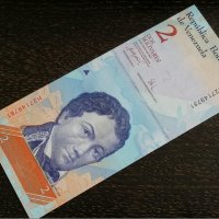 Банкнота - Венецуела - 2 боливара UNC | 2007г., снимка 3 - Нумизматика и бонистика - 26373171