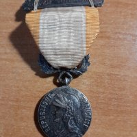  Френски сребърен колониален медал XIX век , снимка 1 - Колекции - 43249380