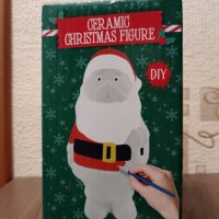 Керамична фигурка за оцветяване дядо Коледа, снимка 2 - Рисуване и оцветяване - 43604767