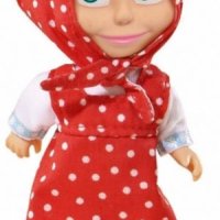 Кукла Simba Toys - Маша с червена рокля на точки и забрадка 109301678, снимка 1 - Кукли - 43007372