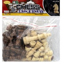 Шах с дървени фигури 4-9 см и полиетиленово платно 40х40 см (270703) , снимка 3 - Шах и табла - 37453949
