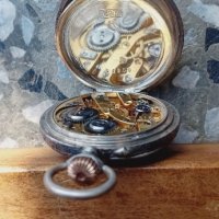 Сребърен джобен часовник,цветен емайл,1890, снимка 10 - Антикварни и старинни предмети - 43909408