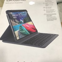 Logitech Slim Keyboard Folio Pro - безжична клавиатура, кейс и поставка за iPad Pro 12.9, снимка 2 - Таблети - 43462175