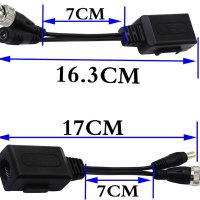 zdyCGTime HD RJ45 към BNC Video трансивър със захранващ конектор за до 8Mp камери - чифт, снимка 3 - Други - 40720990