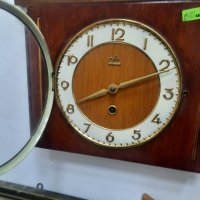 Sonneberg, механичен винтидж стенен часовник ,махагон,Германия, снимка 2 - Антикварни и старинни предмети - 44126200