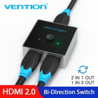 Преходник Адаптер Разклонител HDMI Женско - 2 x HDMI Женско Vention AFLH0 HDMI - 2xHDMI F/F, снимка 2 - Кабели и адаптери - 36465540