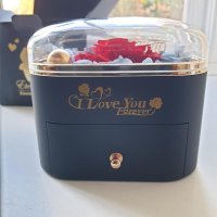 Нова Вечна Роза и Колие Уникален Романтичен Подарък за жена, снимка 7 - Бижутерийни комплекти - 43984253