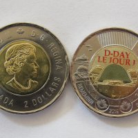 2 долара 2019 г.-Уникална юбилейна монета 75 г. от десанта в Норм, Канада, нов , снимка 2 - Нумизматика и бонистика - 26831314