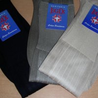 39-42,43-45,45-47 италиански бели три четвърти луксозни мъжки чорапи до колената рипсан мъжки чорап , снимка 1 - Мъжки чорапи - 27442295