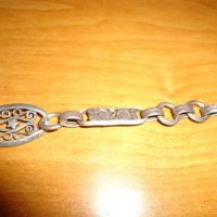 Стара гривна от сребро и метал, снимка 3 - Колекции - 27461867