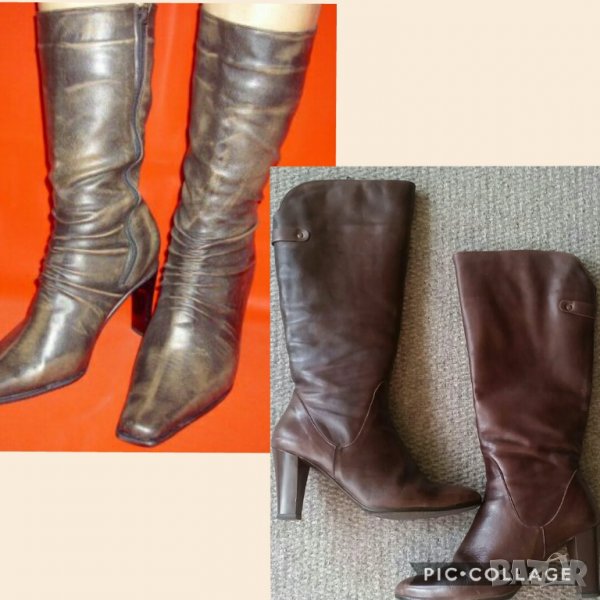 Дамски ботуши в кафяво., снимка 1