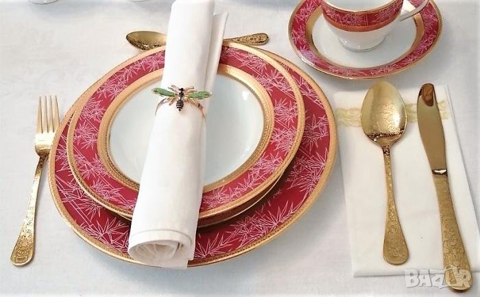 Луксозен сервиз за хранене - комбиниран - 37 части, снимка 1