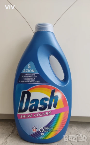 DASH SALVA COLORE 5 AZIONI, 2.250 Л/45 ПР - Италиански перилен препарат за цветно пране, снимка 1