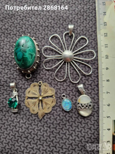 Много стари сребърни висулки, снимка 1