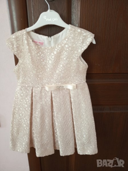 Официална рокля цвят екрю, снимка 1