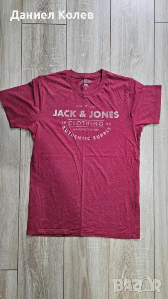 Мъжка червена тениска Jack & Jones, снимка 1