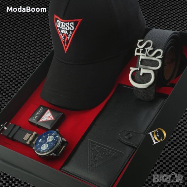 🔝Guess стилен черен мъжки подаръчен комплект🔝, снимка 1
