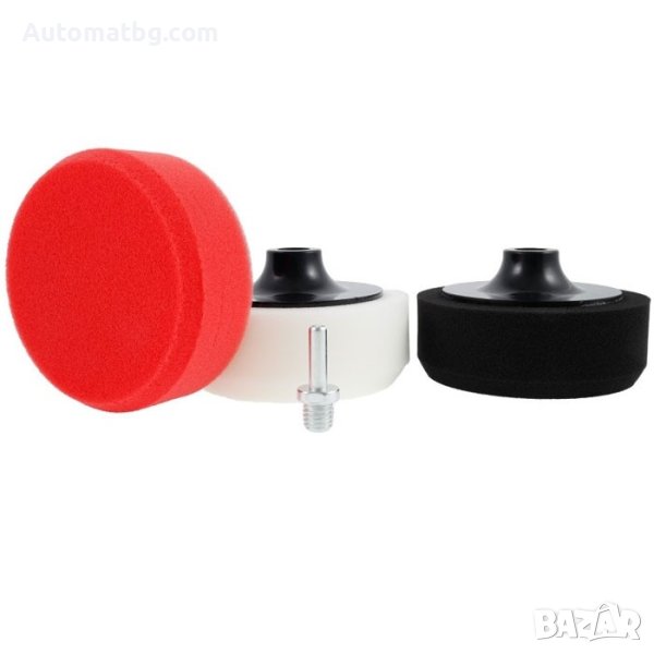 Комплект гъби Automat, Полиращи, С адаптер, 3бр, снимка 1