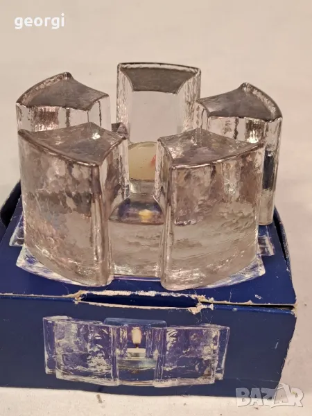 Масивен кристален свещник   21/2, снимка 1