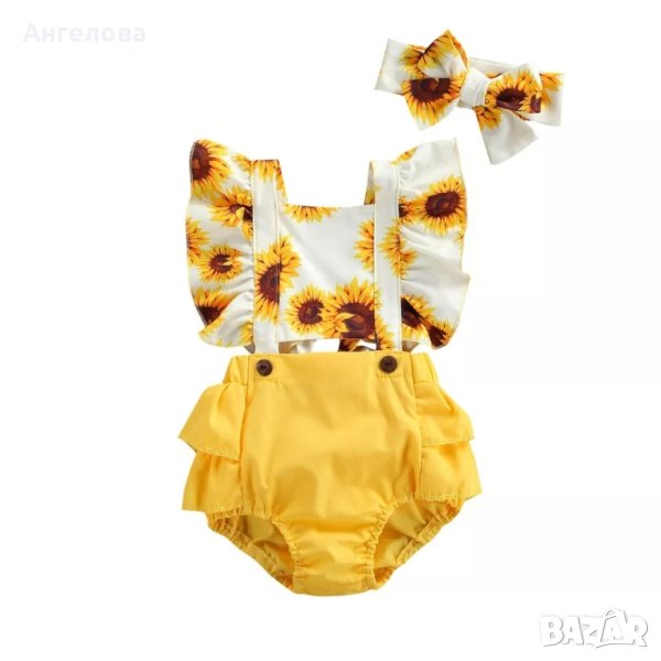 Бебешко боди с лента за глава , снимка 1