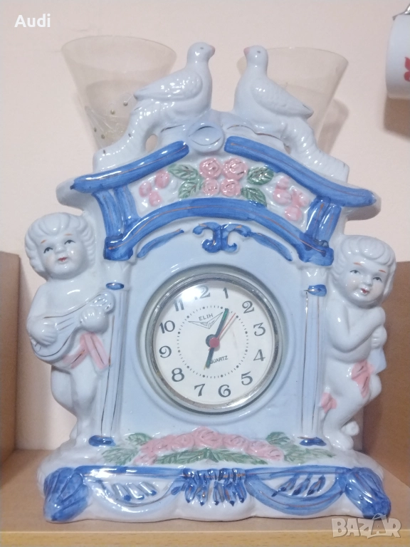 Голям порцеланов часовник , снимка 1