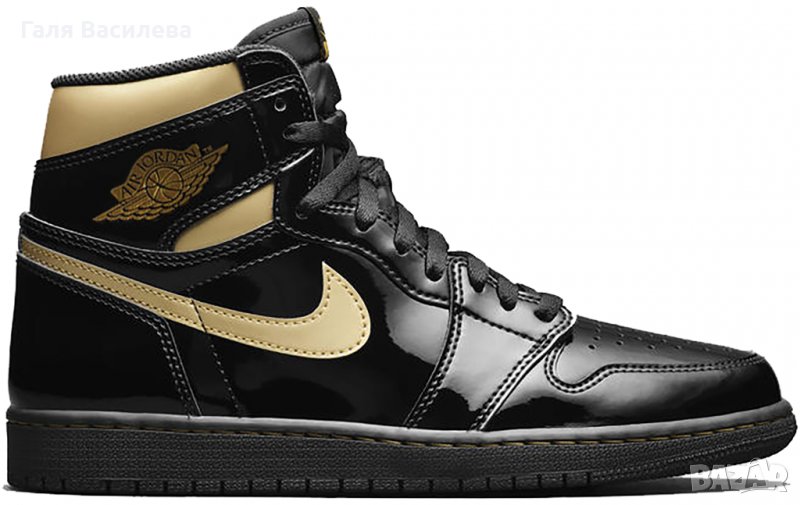 Jordan 1 Retro High Black Metallic Gold 44, 45 размер, снимка 1