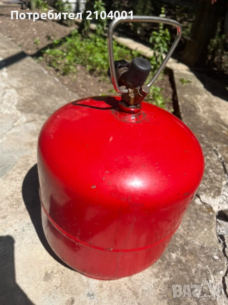Малка газова бутилка + котлонче, снимка 1