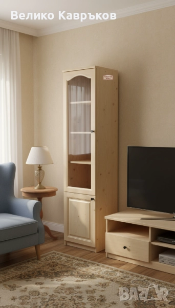 Витрина-40х40х180см,масив., снимка 1