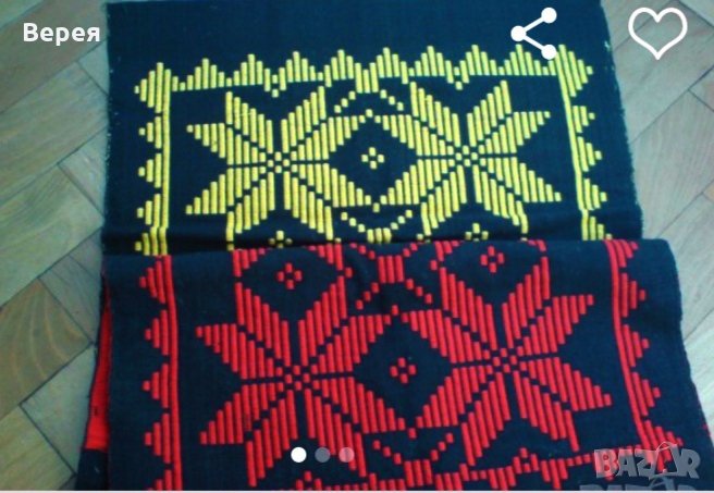 Старинно, ръчно тъкано лице на възглавничка, снимка 1