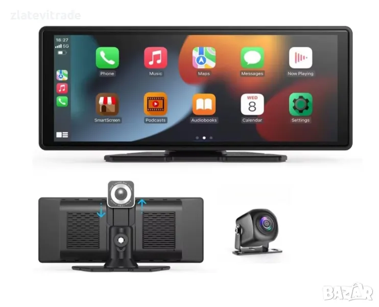 Преносим Carplay и Android Auto с DVR и AHD задна камера, снимка 1