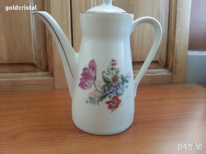 Стар български порцелан чайник кана , снимка 1