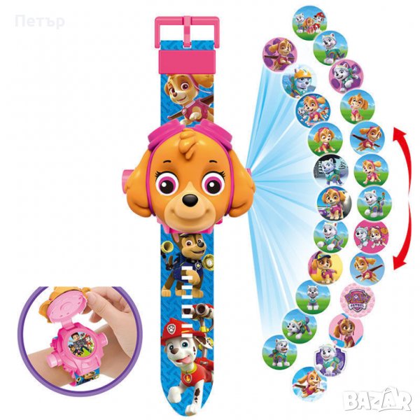 Часовник Пес Патрул, Чейс, Спайдърмен, Скай, снимка 1