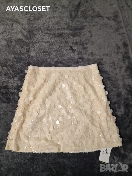 Дамска пола с пайети Л / ХЛ, снимка 1