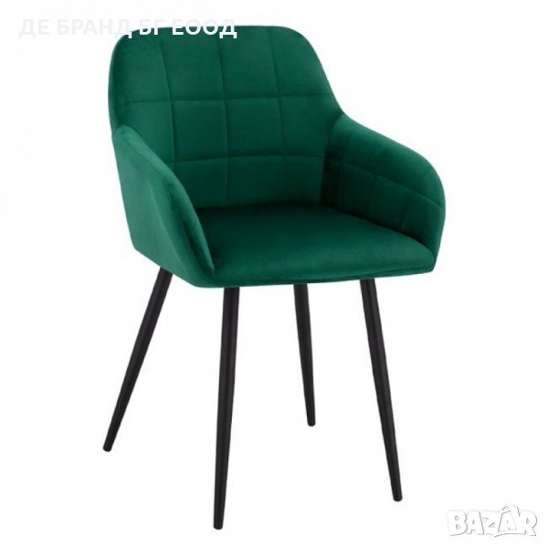Висококачествени трапезни столове тип кресло AS-LEIPZIG-GREEN-2PCS, снимка 1