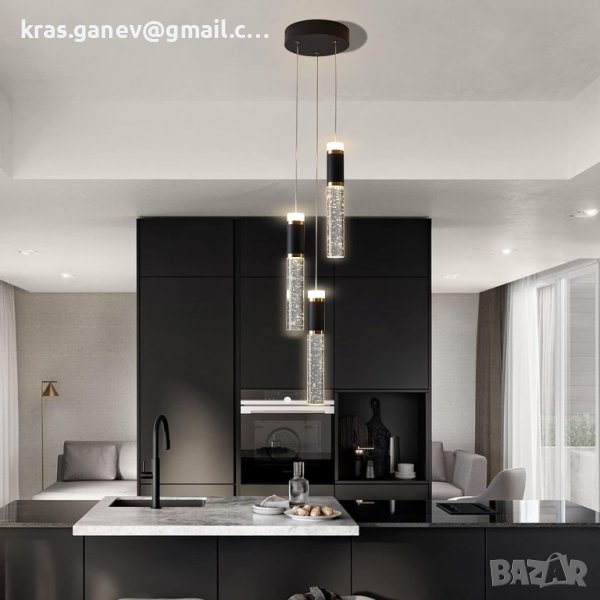 Модерна висяща тавана лампа, висулка, спалня, снимка 1