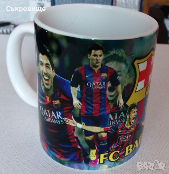 Чаша Барселона емблема и футболисти сувенир, снимка 1