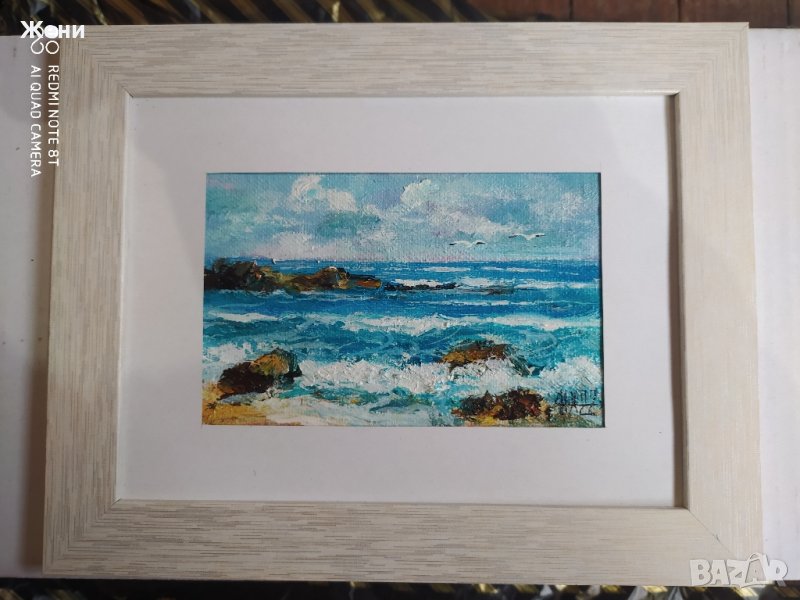 Малка маслена картина на Николай Ханзъров , снимка 1