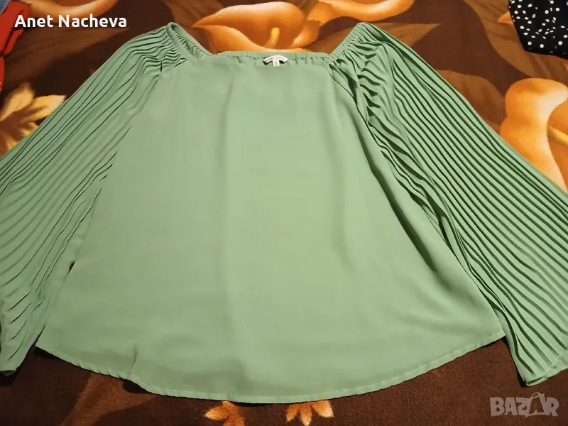 Блуза дамска  луксозна с ръкави плисе , снимка 1