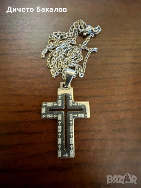 Сребърно колие с кръст - sterling silver 925, снимка 1