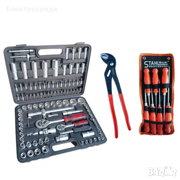 Промо Комплект Немско Гедоре 108 части + ПОДАРЪК КЛЕЩИ И ОТВЕРТКИ, снимка 1