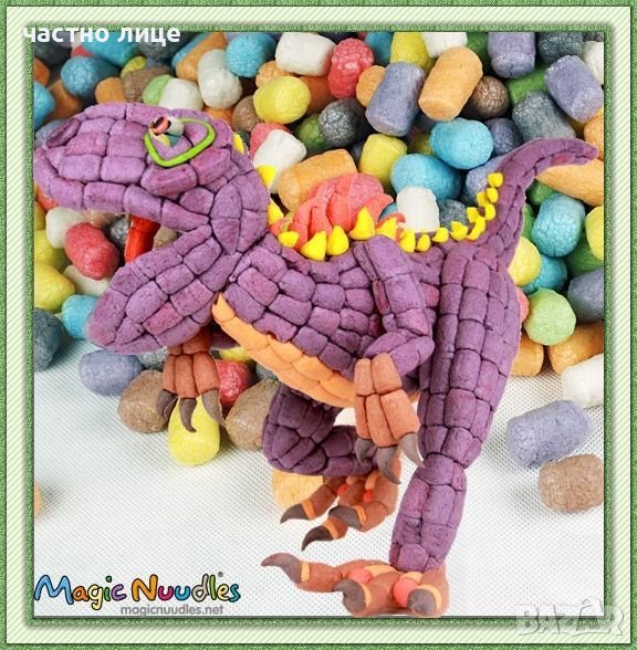 НОВО! Magic Nuudles - 3D Bio Blocks Комплект Динозавър ТиРекс 5825, снимка 1