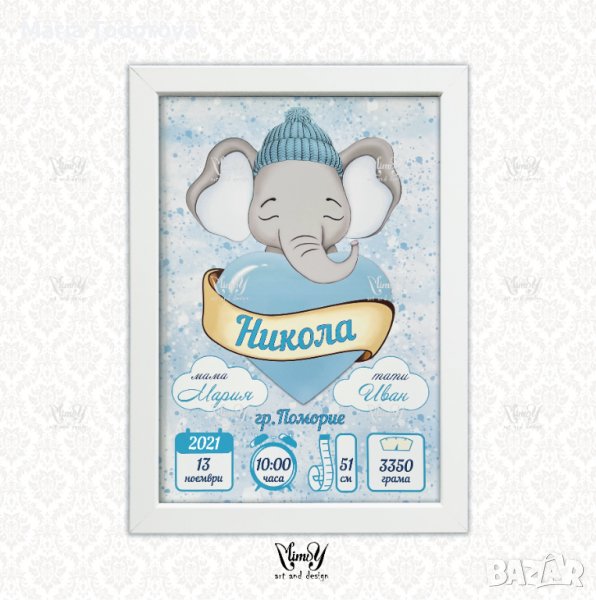 Бебешка визитка, снимка 1