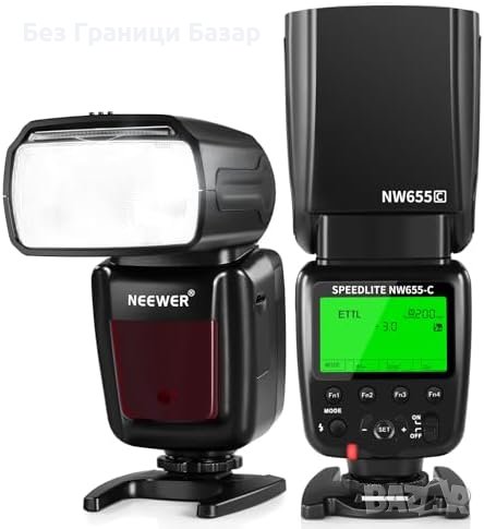 Нова Мощна DSLR Светкавица NEEWER NW655-C, Съвместима с Canon, GN60, 2.4G Wireless, снимка 1