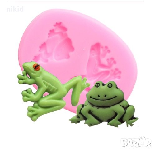 2 малки жаби силиконов молд форма декорация украса фондан торта шоколад , снимка 1