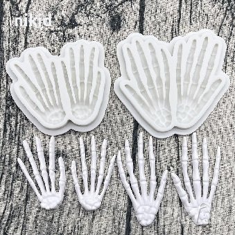 Ръка ръце кости скелет Хелоуин Halloween силиконов молд форма фондан  гипс декор, снимка 1