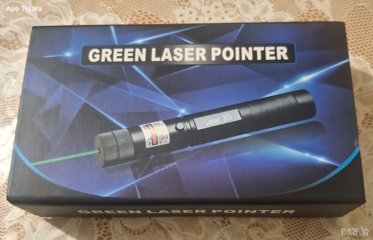  Може и лек коментар на цената Продажба: Мощен Зелен Лазерен Laser 303" 🌟 ​, снимка 1