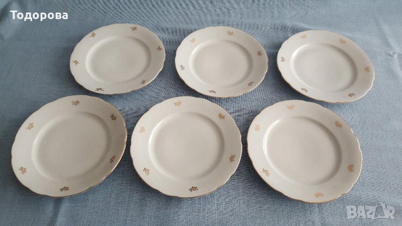 Комплект порцеланови чинии- Бавария - 6 броя.Отлично състояние., снимка 1