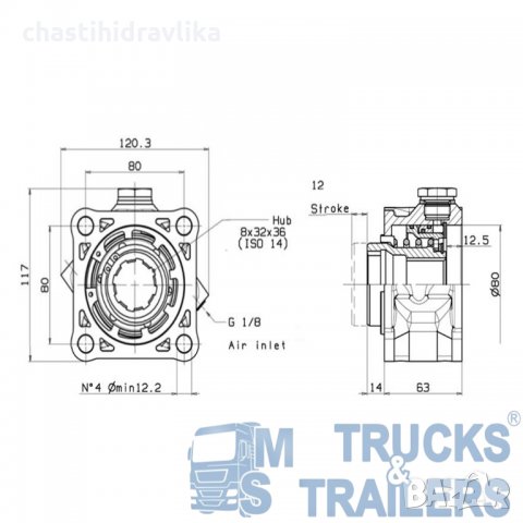 P.T.O. Включвател за скоростна кутия УНИВЕРСАЛНО за всички скоростни кутии - HYVA, снимка 5 - Части - 26373122