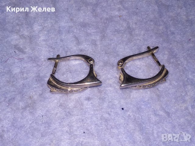 ПРЕКРАСНИ ДИЗАЙНЕРСКИ СРЕБЪРНИ СКЪПОЦЕННИ ОБЕЦИ РОДИРАНО СРЕБРО 925 с ФАСЕТИРАН ЦИРКОНИЙ 34389, снимка 15 - Обеци - 39665970